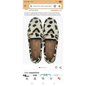 Women Lightweight Knitted Loafer Casual Flat Comfortable Shoes Breathable Sz 38